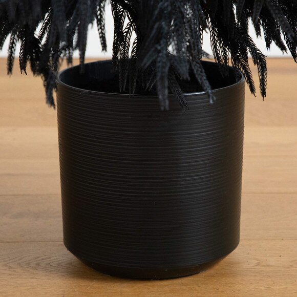 6-ft Artificial Halloween Real Touch Black Norfolk Pine Christmas Tree with Natural Look - SKU #T5244 - 5