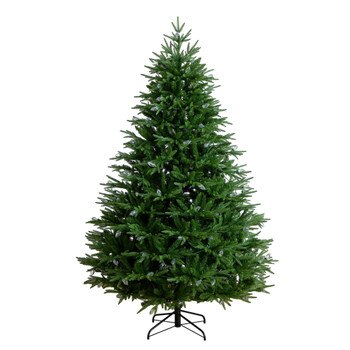 7-ft Pre-Lit Artificial Luxembourg Pine Christmas Tree with 340 Multicolored Traditional Bulb LED Lights - SKU #T5247