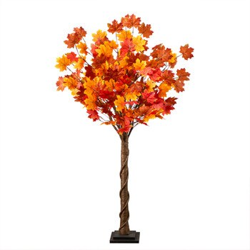 4-ft Pre-Lit Deluxe Autumn Maple Artificial Fall Tree with 68 Warm White LED Lights - SKU #T5249