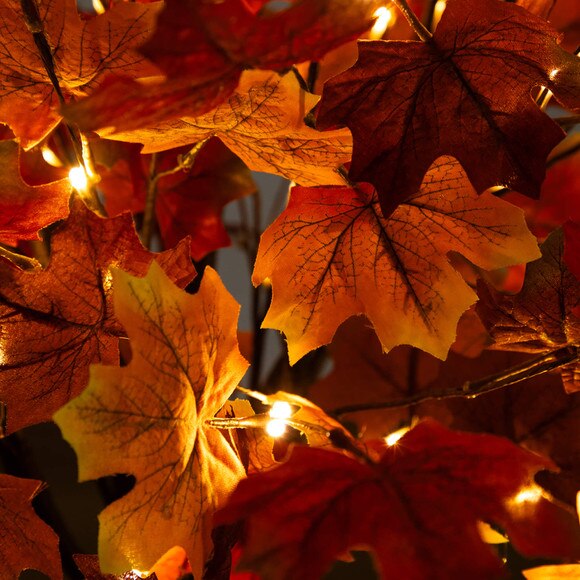 4-ft Pre-Lit Deluxe Autumn Maple Artificial Fall Tree with 68 Warm White LED Lights - SKU #T5249 - 2