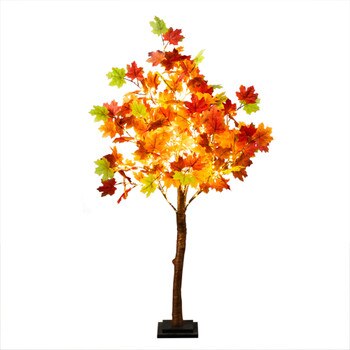4-ft Pre-Lit Shades of Autumn Maple Artificial Fall Tree with 180 Warm White LED Lights - SKU #T5250