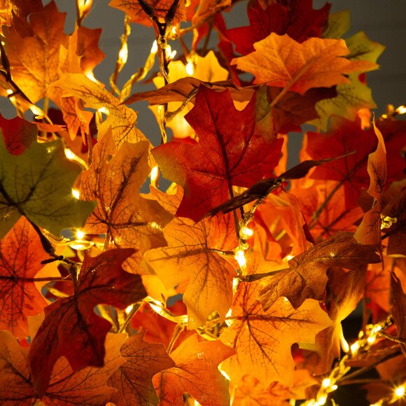 4-ft Pre-Lit Shades of Autumn Maple Artificial Fall Tree with 180 Warm White LED Lights - SKU #T5250 - 3