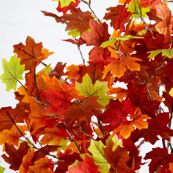 6-ft Pre-Lit Shades of Autumn Maple Artificial Fall Tree with 360 Warm White LED Lights - SKU #T5252 - 2