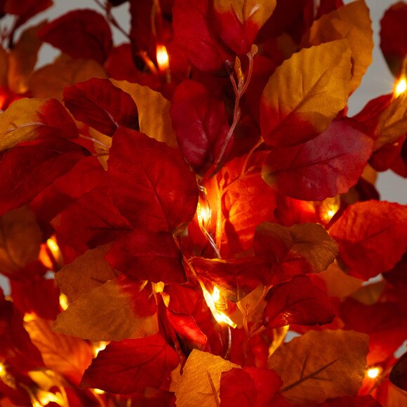 6-ft Pre-Lit Autumn Artificial Fall Tree with 300 Warm White LED Lights - SKU #T5255 - 3