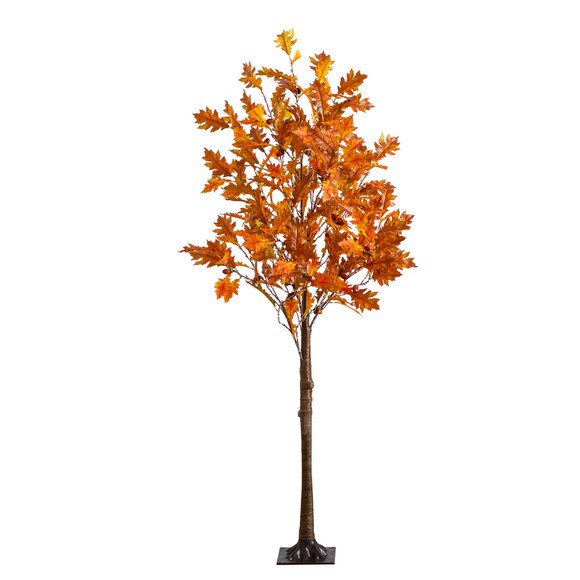 5-ft Pre-Lit Burnt Orange Autumn Maple Artificial Fall Tree with 240 Warm White LED Lights - SKU #T5261 - 5