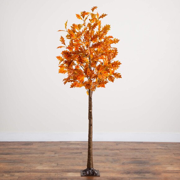 6-ft Pre-Lit Burnt Orange Autumn Maple Artificial Fall Tree with 300 Warm White LED Lights - SKU #T5262 - 11