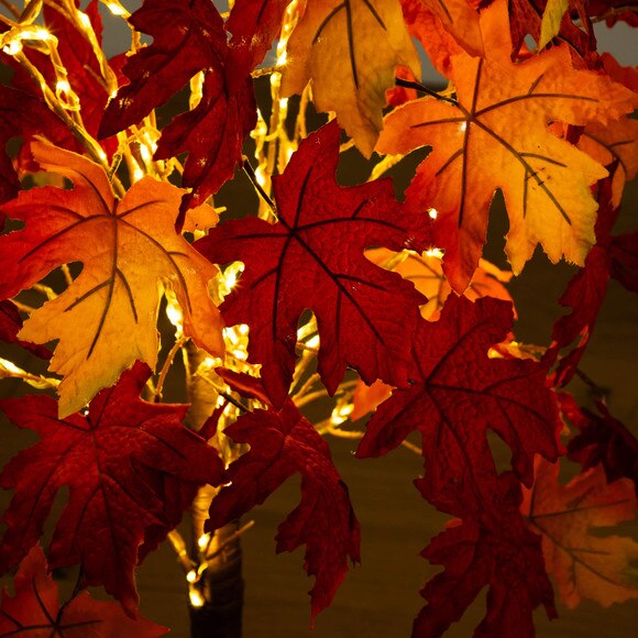 4-ft Pre-Lit Autumn Weeping Maple Artificial Fall Tree with 180 Warm White LED Lights - SKU #T5263 - 3
