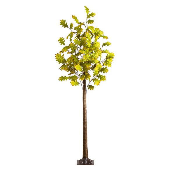 5-ft Pre-Lit Green Autumn Oak Artificial Fall Tree with 200 Warm White LED Lights - SKU #T5268 - 6