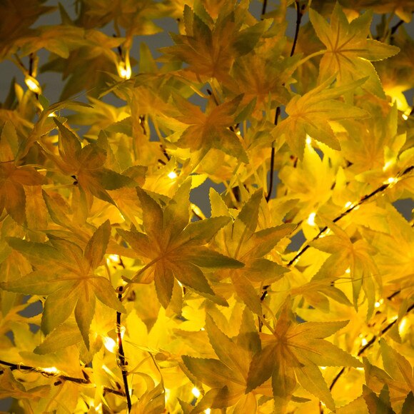 6-ft Pre-Lit Yellow Autumn Maple Artifical Fall Tree with 350 Warm White LED Lights - SKU #T5272 - 3