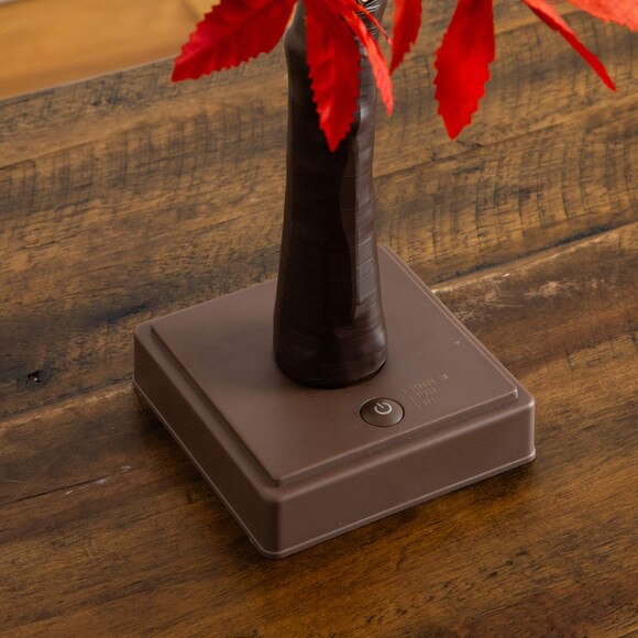2-ft Pre-Lit Red Autumn Maple Artificial Fall Tree with 50 Warm White LED Lights and Detachable Base - SKU #T5286 - 5
