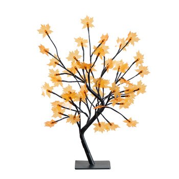 18-in Pre-Lit Autumn Artificial Maple Fall Tree with 48 Warm White LED Maple Shaped Lights - SKU #T5287