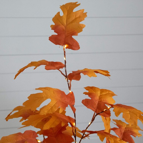 3-ft Pre-Lit Autumn Maple Artificial Fall Tree with 80 Warm White LED Lights - SKU #T5290 - 3