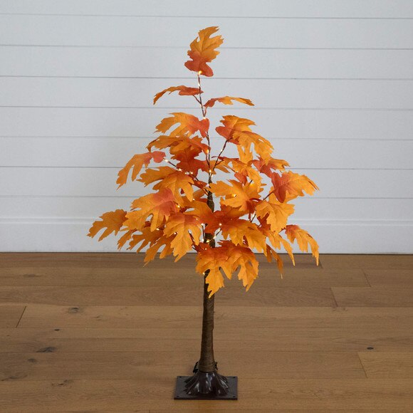 3-ft Pre-Lit Autumn Maple Artificial Fall Tree with 80 Warm White LED Lights - SKU #T5290 - 11