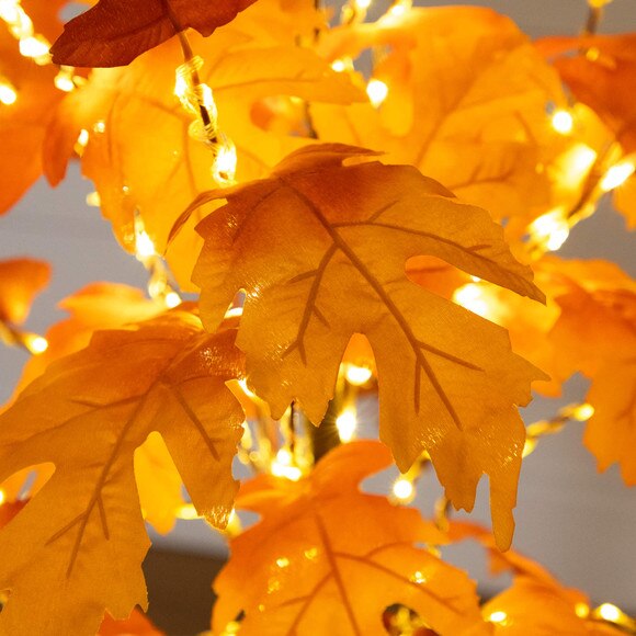 4-ft Pre-Lit Autumn Maple Artificial Fall Tree with 180 Warm White LED Lights - SKU #T5291 - 3