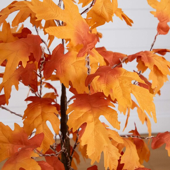 4-ft Pre-Lit Autumn Maple Artificial Fall Tree with 180 Warm White LED Lights - SKU #T5291 - 4