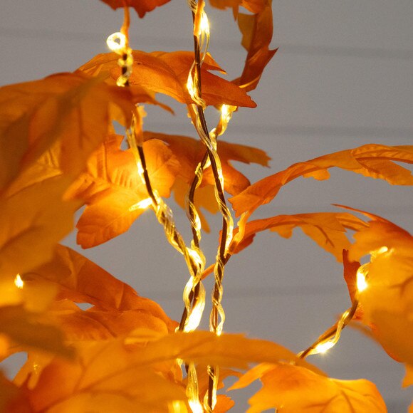 4-ft Pre-Lit Autumn Maple Artificial Fall Tree with 180 Warm White LED Lights - SKU #T5291 - 6