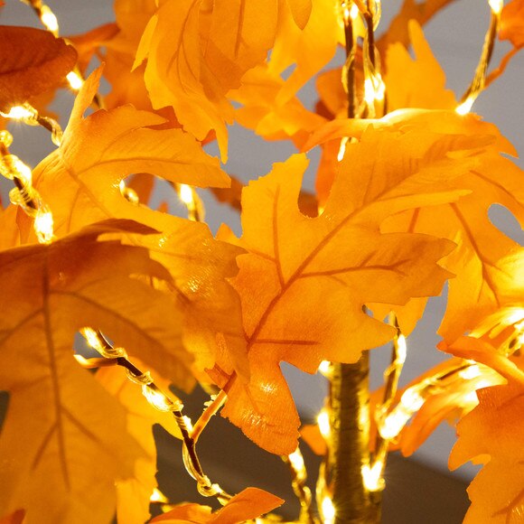 4-ft Pre-Lit Autumn Maple Artificial Fall Tree with 180 Warm White LED Lights - SKU #T5291 - 7