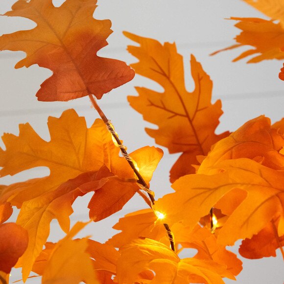 5-ft Pre-Lit Autumn Maple Artificial Fall Tree with 240 Warm White LED Lights - SKU #T5292 - 3