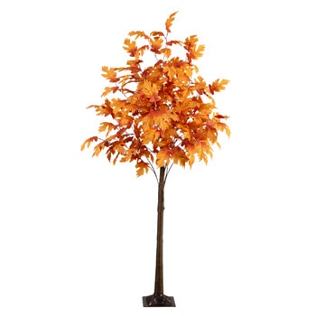 7-ft Pre-Lit Autumn Maple Artificial Fall Tree with 450 Warm White LED Lights - SKU #T5293