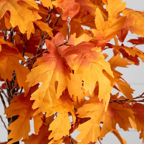7-ft Pre-Lit Autumn Maple Artificial Fall Tree with 450 Warm White LED Lights - SKU #T5293 - 2