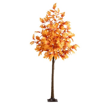 8-ft Pre-Lit Autumn Maple Artificial Fall Tree with 660 Warm White LED Lights - SKU #T5294