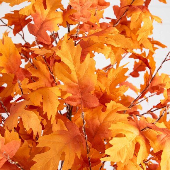 8-ft Pre-Lit Autumn Maple Artificial Fall Tree with 660 Warm White LED Lights - SKU #T5294 - 2