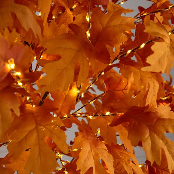 8-ft Pre-Lit Autumn Maple Artificial Fall Tree with 660 Warm White LED Lights - SKU #T5294 - 3
