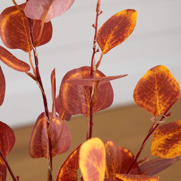 3-ft Pre-Lit Autumn Eucalyptus Artificial Fall Tree with 80 Warm White LED Lights - SKU #T5296 - 2