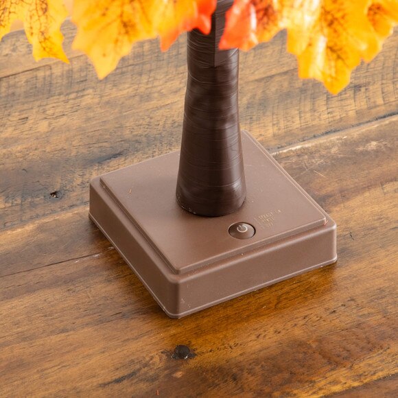 2-ft Pre-Lit Autumn Maple Artificial Fall Tree with Acorns Pinecones and 18 Warm White LED Lights - SKU #T5300 - 5