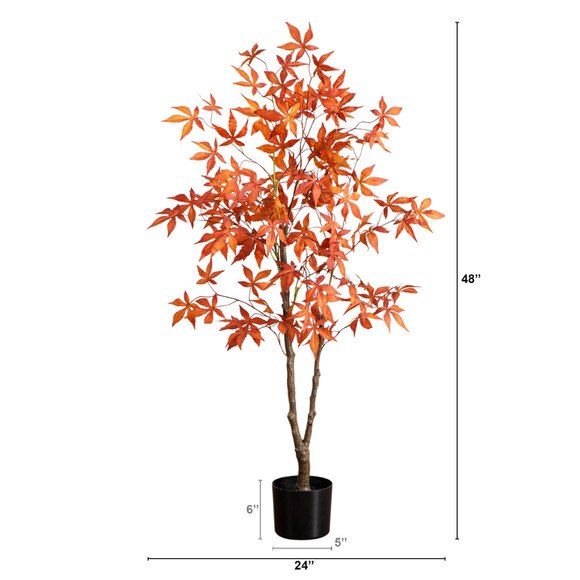 4-ft Autumn Japanese Maple Artificial Fall Tree - SKU #T5302 - 1