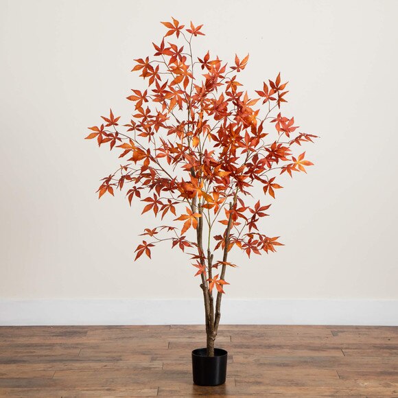 5-ft Autumn Japanese Maple Artificial Fall Tree - SKU #T5303 - 7