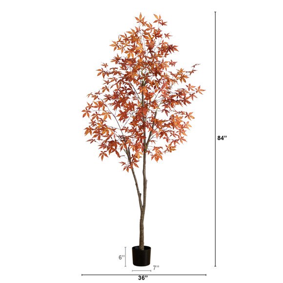 7-ft Autumn Japanese Maple Artificial Fall Tree - SKU #T5304 - 1