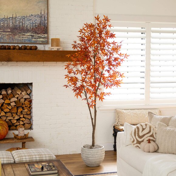 7-ft Autumn Japanese Maple Artificial Fall Tree - SKU #T5304 - 6