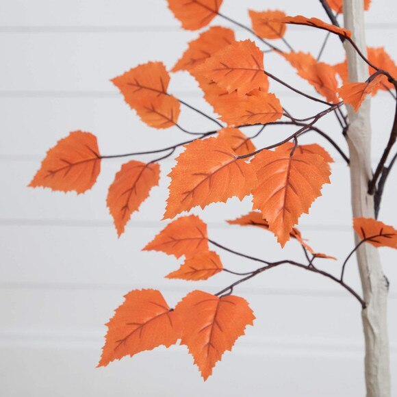4-ft Autumn Paper Birch Artificial Fall Tree - SKU #T5308 - 2