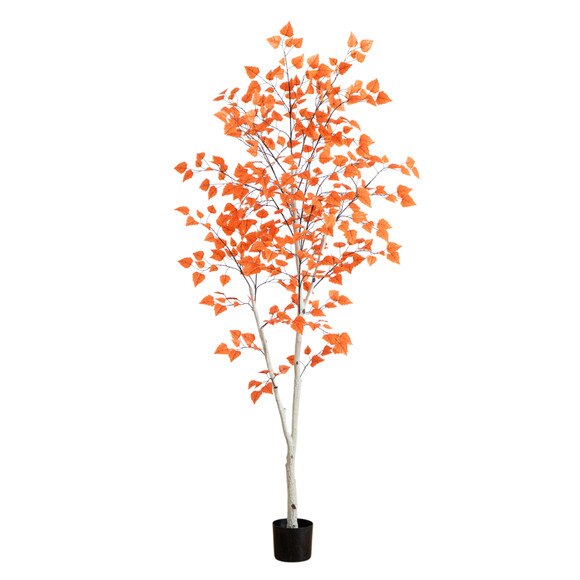 7-ft Autumn Paper Birch Artificial Fall Tree - SKU #T5309