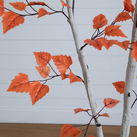 7-ft Autumn Paper Birch Artificial Fall Tree - SKU #T5309 - 2