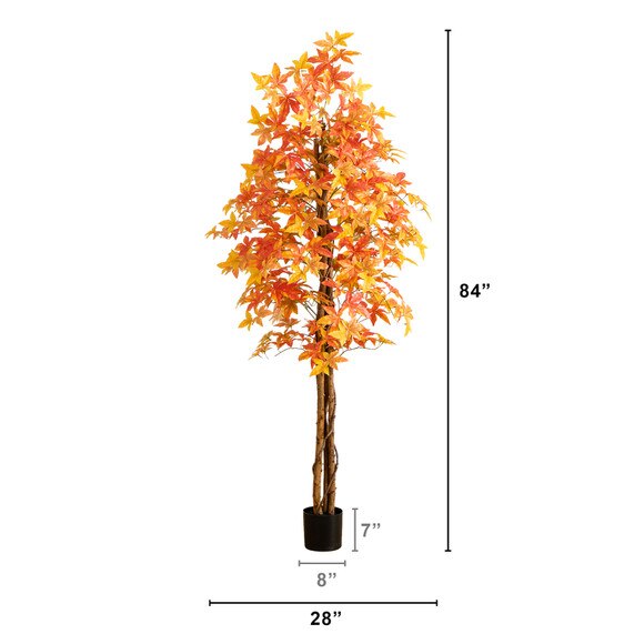 7-ft Autumn Deluxe Maple Artificial Fall Tree - SKU #T5310 - 2