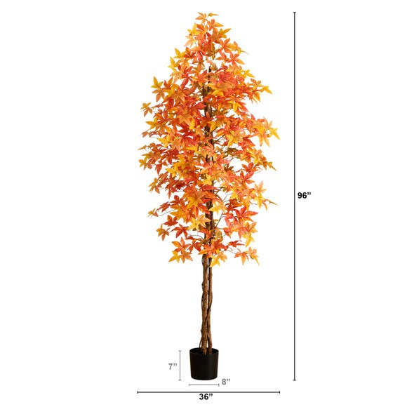 8-ft Autumn Deluxe Maple Artificial Fall Tree - SKU #T5311 - 1
