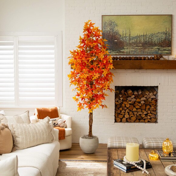 8-ft Autumn Deluxe Maple Artificial Fall Tree - SKU #T5311 - 5