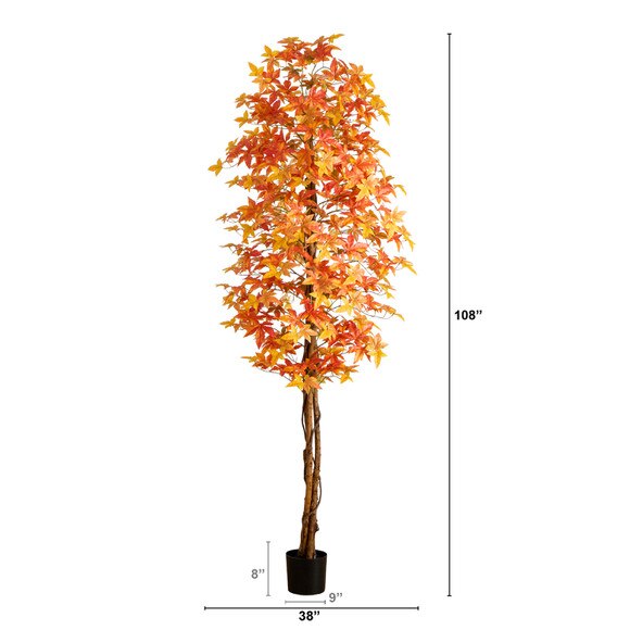 9-ft Autumn Deluxe Maple Artificial Fall Tree - SKU #T5312 - 1