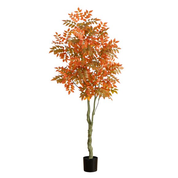 6-ft Autumn Sumac Artificial Fall Tree - SKU #T5313