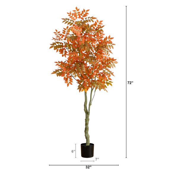 6-ft Autumn Sumac Artificial Fall Tree - SKU #T5313 - 1