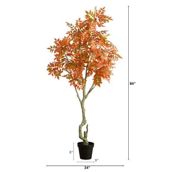 7-ft Autumn Sumac Artificial Fall Tree - SKU #T5314 - 1