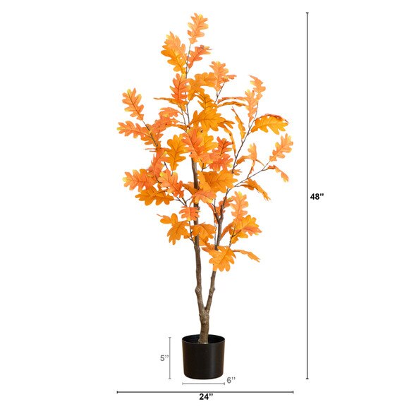 4-ft Artificial Autumn Oak Tree - SKU #T5315 - 1