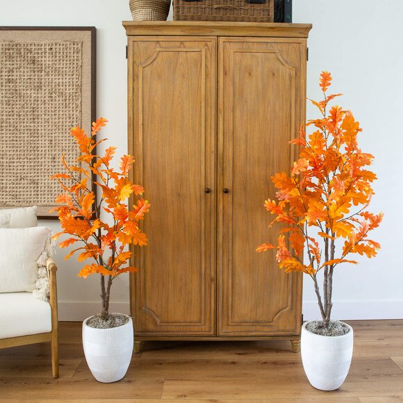 5-ft Artificial Autumn Oak Tree - SKU #T5316 - 6