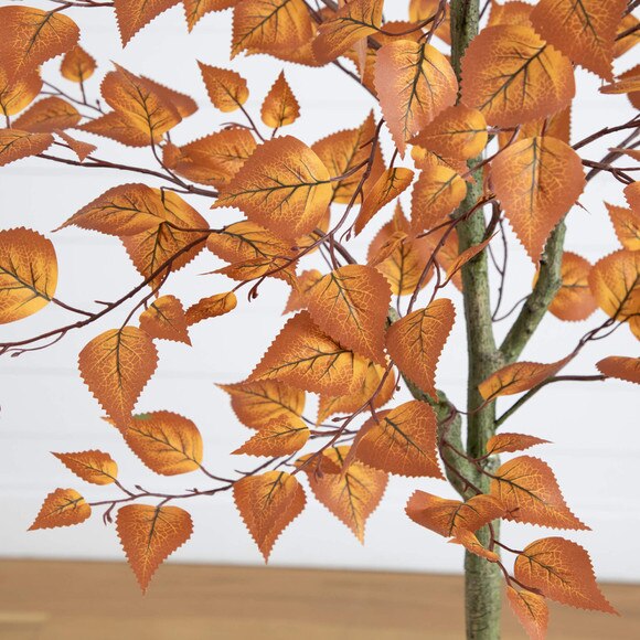5-ft Autumn Birch Leaf Artificial Fall Tree - SKU #T5317 - 2