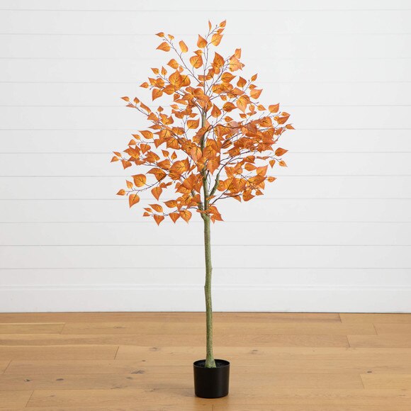 5-ft Autumn Birch Leaf Artificial Fall Tree - SKU #T5317 - 7
