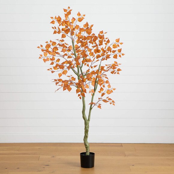6-ft Autumn Birch Leaf Artificial Fall Tree - SKU #T5318 - 7