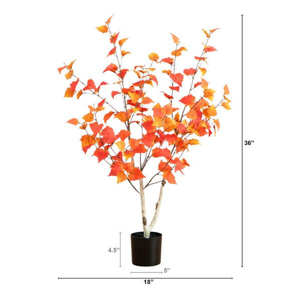 3-ft Autumn Birch Artificial Fall Tree - SKU #T5319 - 1