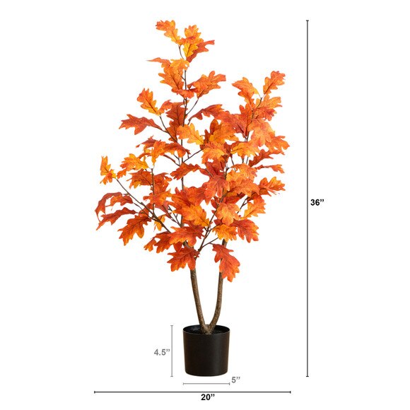 3-ft Autumn Oak Artificial Fall Tree - SKU #T5320 - 1